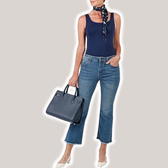 PINK TARTAN Flare Jean Sz 2 Raw Hem - Picture 1 of 7